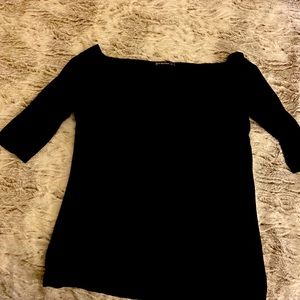 SARIN MATHEWS off shoulder black top